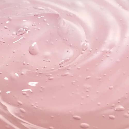 A pink swirl of gel moisturizer for the face